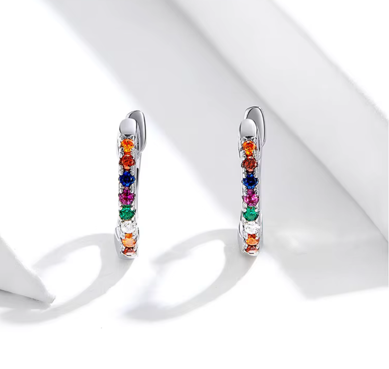 Colored stone earrings