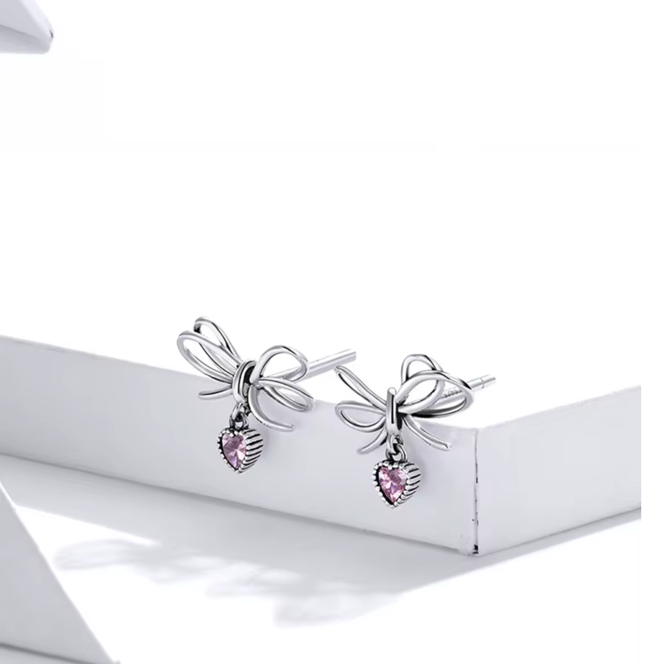 Pink Bow Earrings