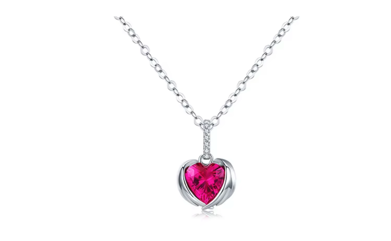 Pink Heart Necklace