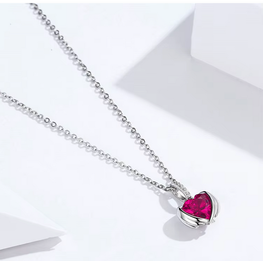 Pink Heart Necklace