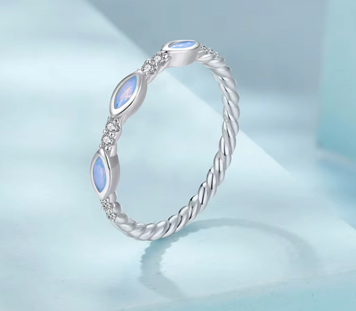 Silver Blue Ring