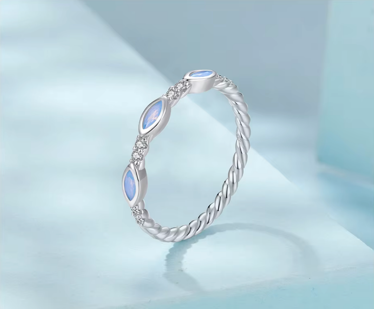 Silver Blue Ring