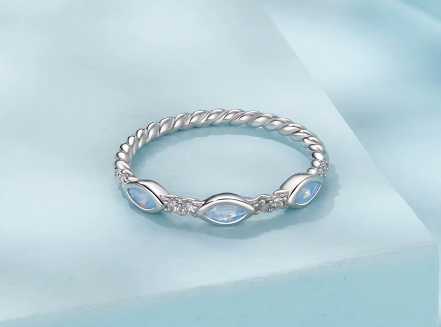 Silver Blue Ring